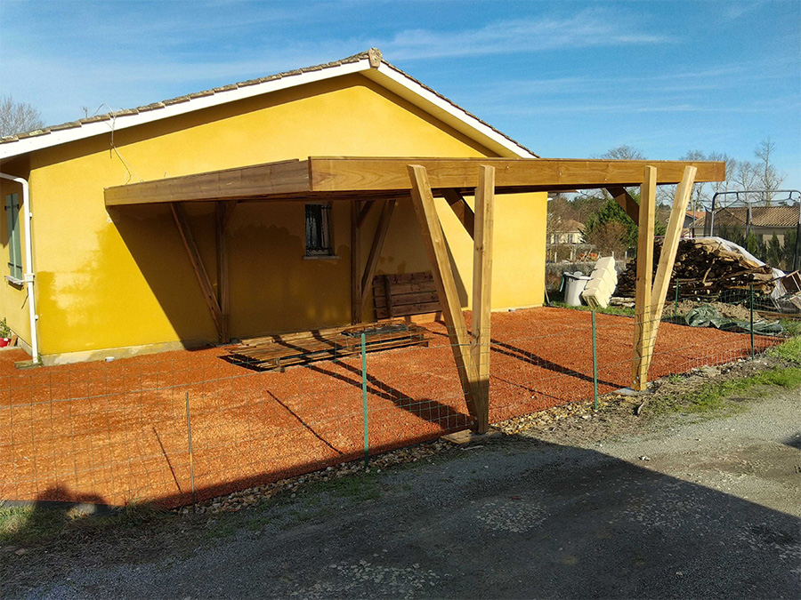 ARBRE JARDIN ENVIRONNEMENT Paysagiste Libourne Carport Bois 1